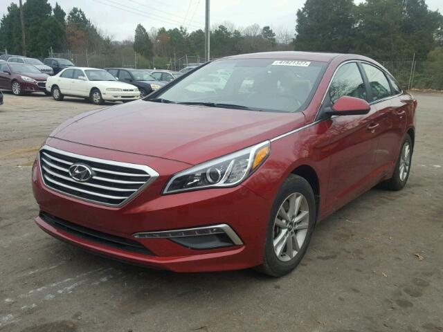 5NPE24AF5FH227948 - 2015 HYUNDAI SONATA SE RED photo 2