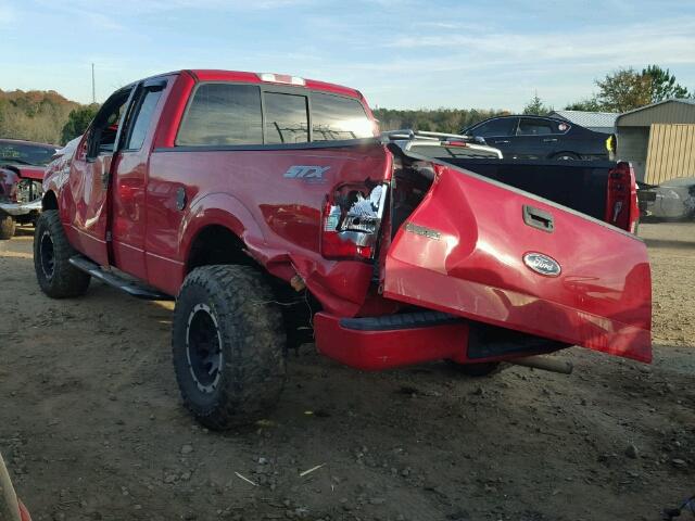 1FTRX14W45NA18812 - 2005 FORD F150 RED photo 3