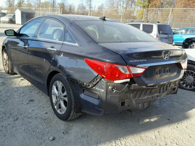 5NPEC4AC6CH451938 - 2012 HYUNDAI SONATA SE BLACK photo 3