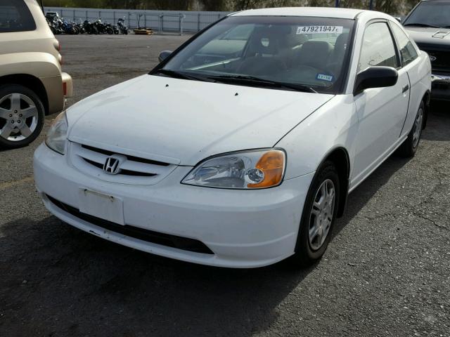 1HGEM22292L054601 - 2002 HONDA CIVIC DX WHITE photo 2