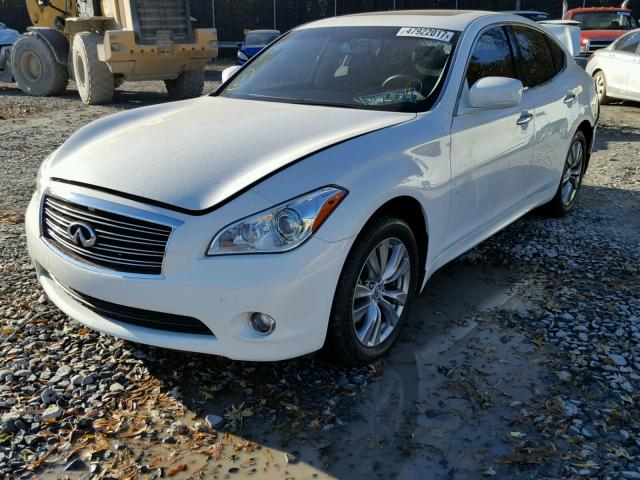 JN1BY1AR6DM605002 - 2013 INFINITI M37 X WHITE photo 2