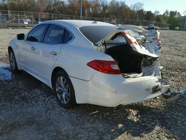 JN1BY1AR6DM605002 - 2013 INFINITI M37 X WHITE photo 3