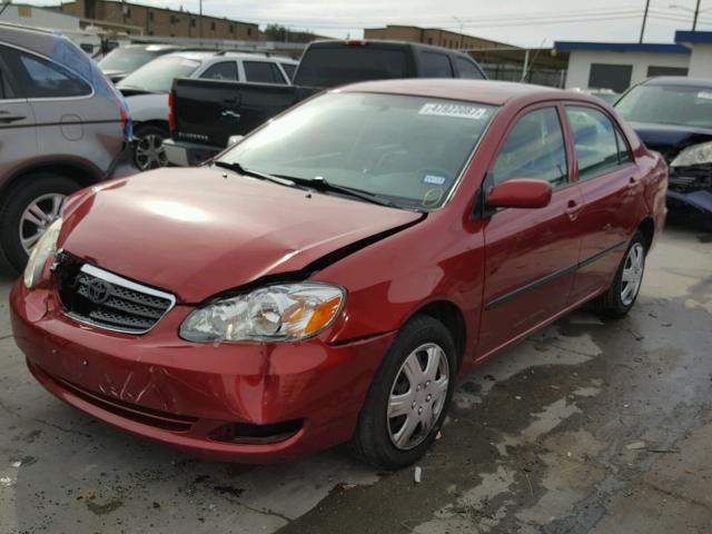 JTDBR32E870137058 - 2007 TOYOTA COROLLA CE RED photo 2