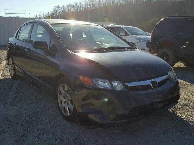 1HGFA16538L084648 - 2008 HONDA CIVIC LX BLACK photo 1