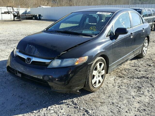 1HGFA16538L084648 - 2008 HONDA CIVIC LX BLACK photo 2