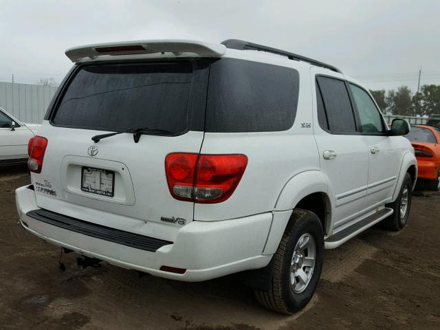 5TDZT34A05S250295 - 2005 TOYOTA SEQUOIA SR WHITE photo 4