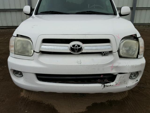 5TDZT34A05S250295 - 2005 TOYOTA SEQUOIA SR WHITE photo 9