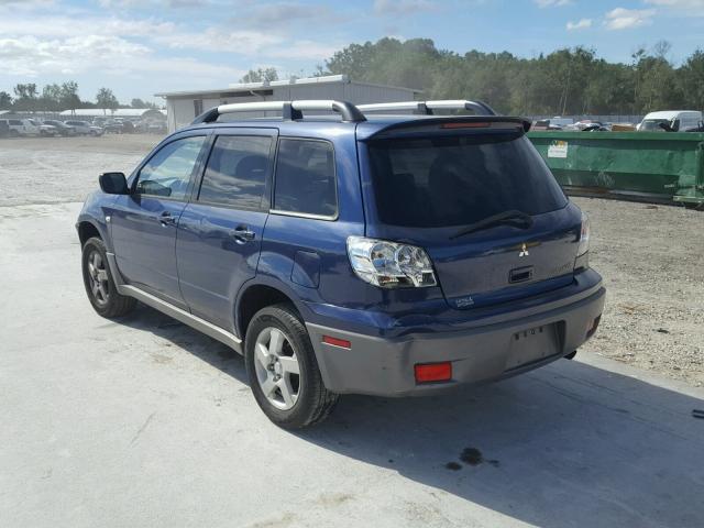 JA4LX41GX3U059821 - 2003 MITSUBISHI OUTLANDER BLUE photo 3