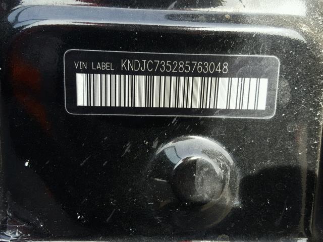 KNDJC735285763048 - 2008 KIA SORENTO EX BLACK photo 10