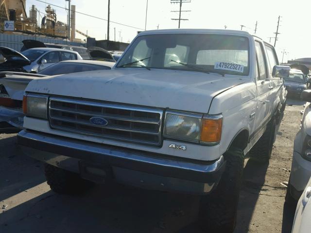 1FMEU15H3MLA00718 - 1991 FORD BRONCO U10 WHITE photo 2