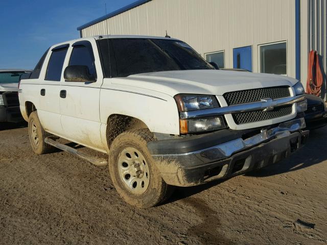 3GNEK12T64G107432 - 2004 CHEVROLET AVALANCHE WHITE photo 1