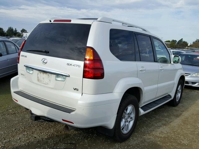 JTJBT20X940054490 - 2004 LEXUS GX 470 WHITE photo 4