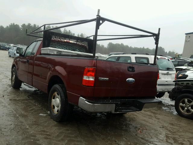 1FTRF12W94NA68285 - 2004 FORD F150 MAROON photo 3