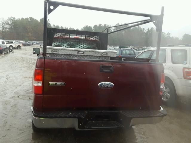 1FTRF12W94NA68285 - 2004 FORD F150 Tünd qırmızı foto 9