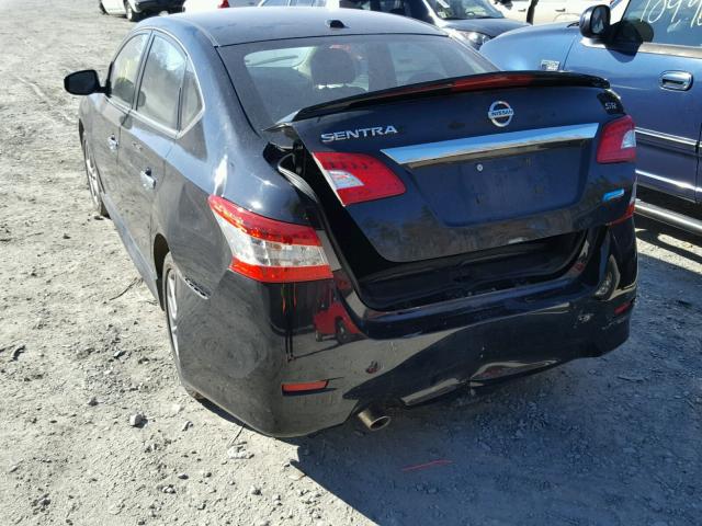 3N1AB7AP5DL776901 - 2013 NISSAN SENTRA S BLACK photo 3