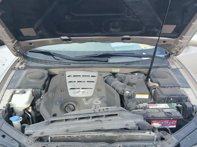 KMHFC46F76A089889 - 2006 HYUNDAI AZERA SE TAN photo 7