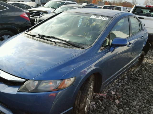 2HGFA16579H539404 - 2009 HONDA CIVIC LX BLUE photo 2