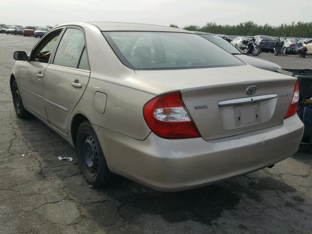 4T1BE32K33U226553 - 2003 TOYOTA CAMRY LE 金色 照片 3
