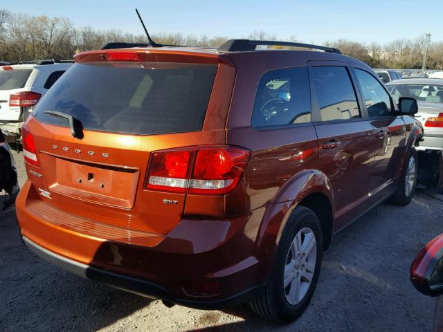 3C4PDCBB9CT342024 - 2012 DODGE JOURNEY SX ORANGE photo 4