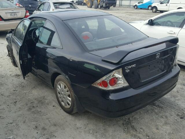 1HGEM22923L026279 - 2003 HONDA CIVIC EX BLACK photo 3