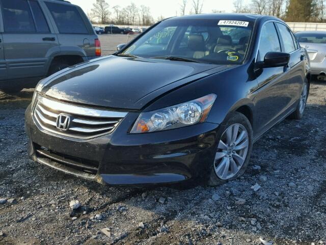 1HGCP2F84BA083500 - 2011 HONDA ACCORD EXL BLACK photo 2