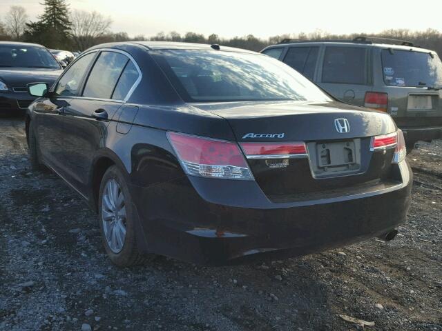 1HGCP2F84BA083500 - 2011 HONDA ACCORD EXL BLACK photo 3