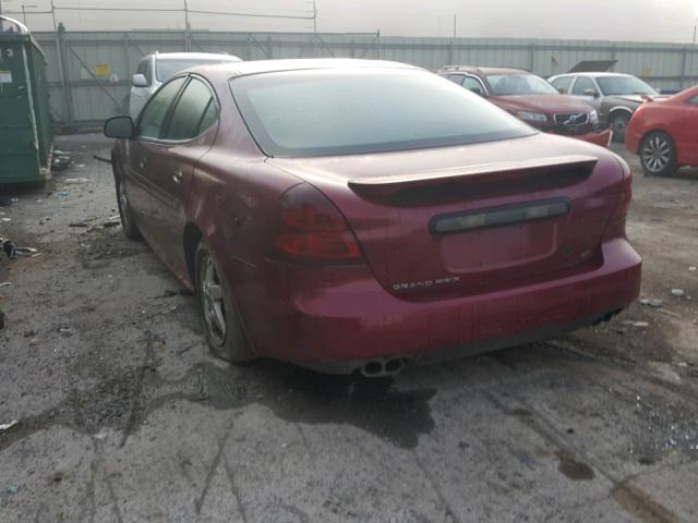 2G2WP522341101520 - 2004 PONTIAC GRAND PRIX MAROON photo 3