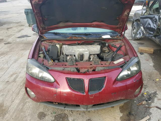 2G2WP522341101520 - 2004 PONTIAC GRAND PRIX MAROON photo 7