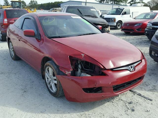 1HGCM81654A023553 - 2004 HONDA ACCORD EX RED photo 1