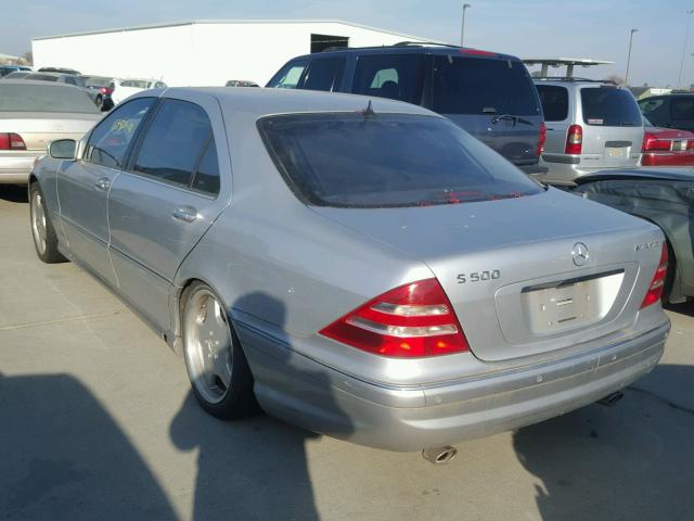 WDBNG75J81A150671 - 2001 MERCEDES-BENZ S 500 SILVER photo 3