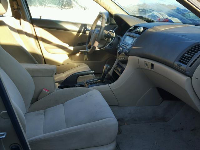 1HGCM56455A172522 - 2005 HONDA ACCORD LX GOLD photo 5