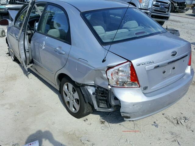 KNAFE121375410437 - 2007 KIA SPECTRA EX SILVER photo 3