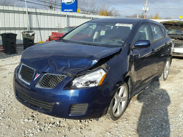 5Y2SM6E0XAZ401481 - 2010 PONTIAC VIBE BLUE photo 2