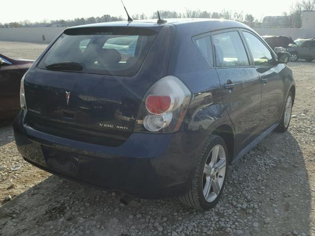 5Y2SM6E0XAZ401481 - 2010 PONTIAC VIBE BLUE photo 4