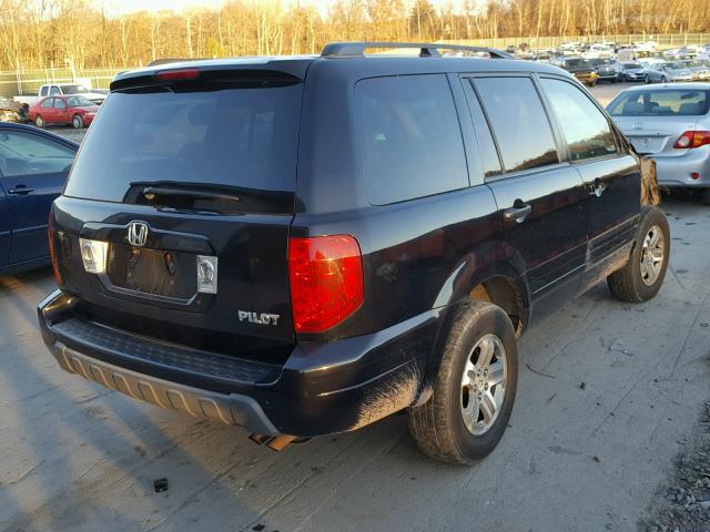 2HKYF18464H541934 - 2004 HONDA PILOT EX BLACK photo 4