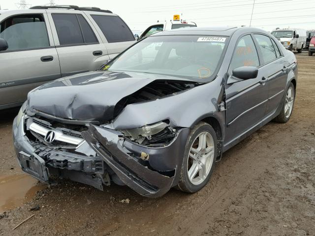 19UUA66255A033170 - 2005 ACURA TL GRAY photo 2