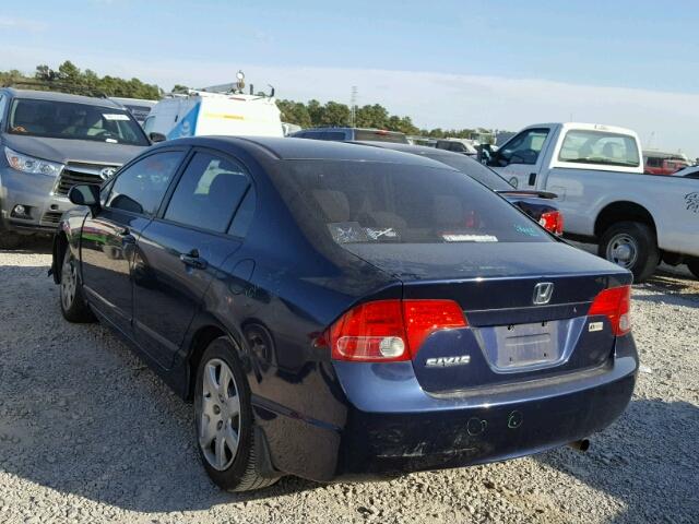 1HGFA16587L099662 - 2007 HONDA CIVIC LX BLUE photo 3