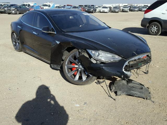 5YJSA1H15EFP48065 - 2014 TESLA MODEL S BLACK photo 1