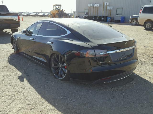 5YJSA1H15EFP48065 - 2014 TESLA MODEL S BLACK photo 3