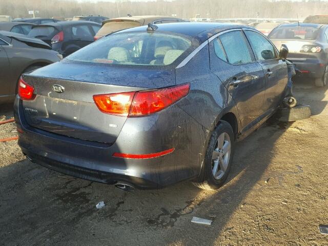 5XXGM4A79FG361353 - 2015 KIA OPTIMA LX BLUE photo 4