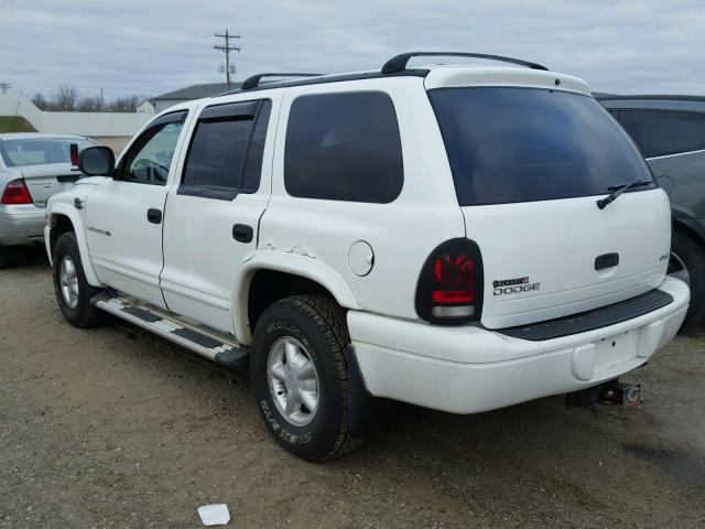 1B4HS28N7YF178132 - 2000 DODGE DURANGO WHITE photo 3