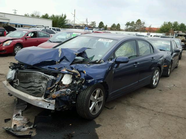 2HGFA16689H510745 - 2009 HONDA CIVIC BLUE photo 2