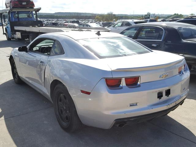 2G1FA1E37D9129325 - 2013 CHEVROLET CAMARO LS SILVER photo 3