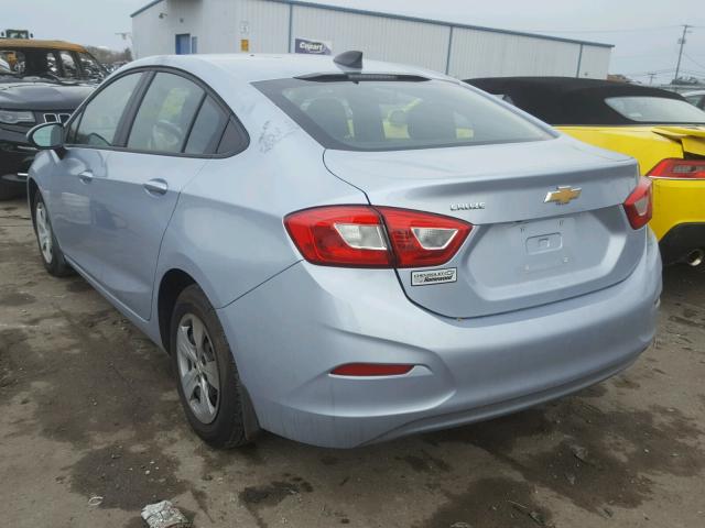 1G1BC5SM1H7279998 - 2017 CHEVROLET CRUZE LS BLUE photo 3