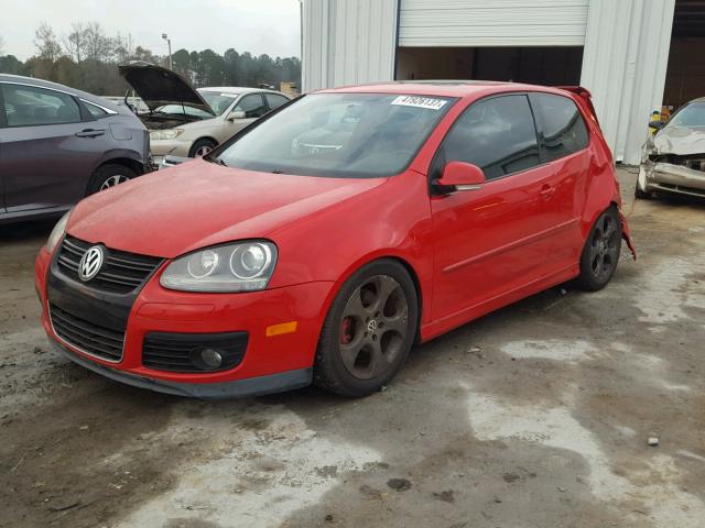 WVWFV71K78W187475 - 2008 VOLKSWAGEN GTI RED photo 2