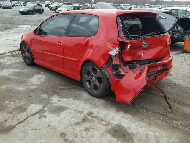 WVWFV71K78W187475 - 2008 VOLKSWAGEN GTI RED photo 3