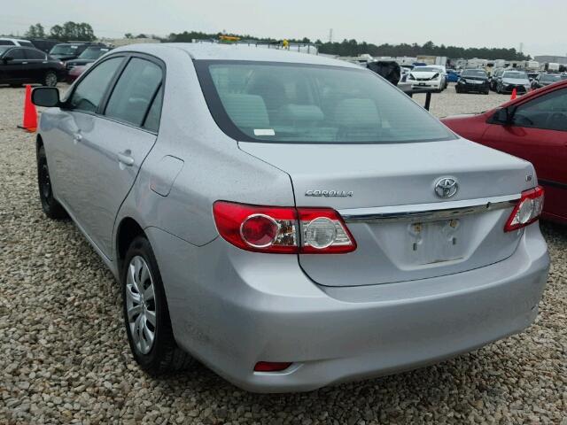 2T1BU4EE9DC057768 - 2013 TOYOTA COROLLA BA SILVER photo 3