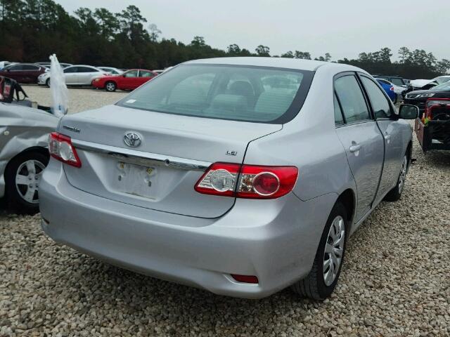 2T1BU4EE9DC057768 - 2013 TOYOTA COROLLA BA SILVER photo 4