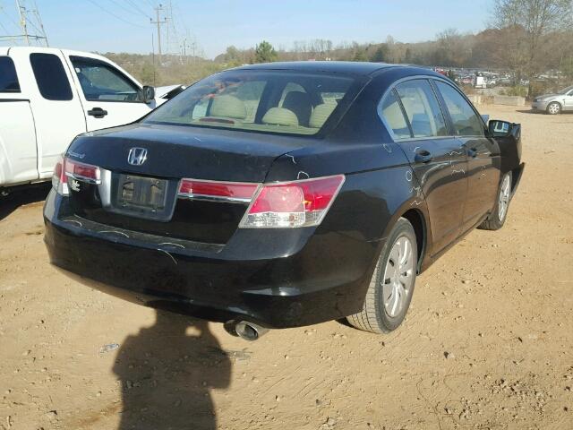 1HGCP2F30BA023573 - 2011 HONDA ACCORD LX BLACK photo 4