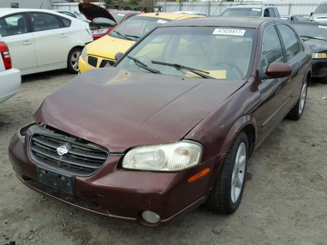 JN1CA31D6YT542472 - 2000 NISSAN MAXIMA GLE BURGUNDY photo 2